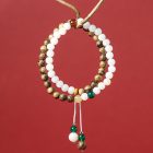 Mala Beads Double Loop White Bodhi Agarwood